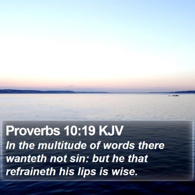 Proverbs 10:19 KJV Bible Verse Image
