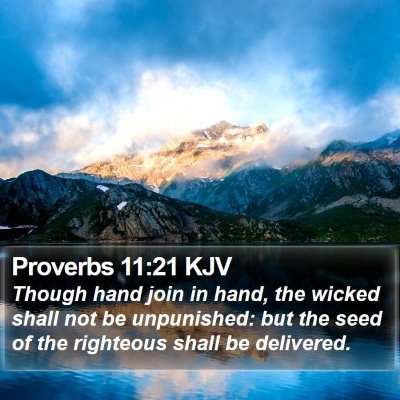 Proverbs 11:21 KJV Bible Verse Image