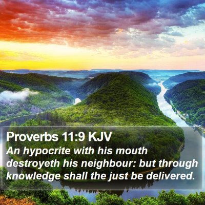 Proverbs 11:9 KJV Bible Verse Image