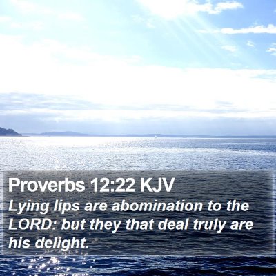 Proverbs 12:22 KJV Bible Verse Image