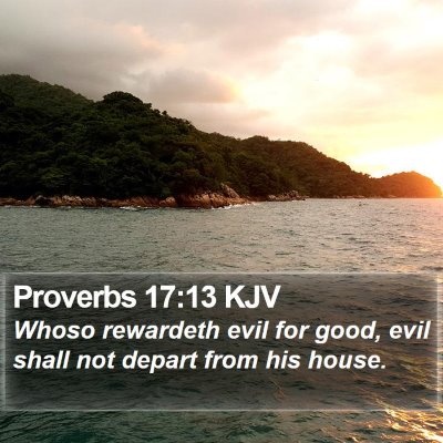Proverbs 17:13 KJV Bible Verse Image