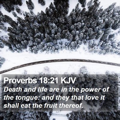 Proverbs 18:21 KJV Bible Verse Image