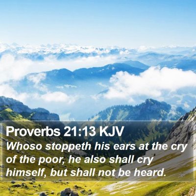 Proverbs 21:13 KJV Bible Verse Image