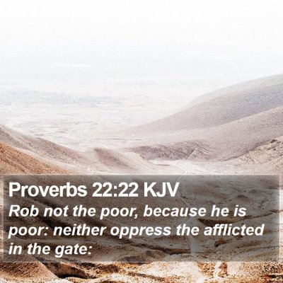 Proverbs 22:22 KJV Bible Verse Image