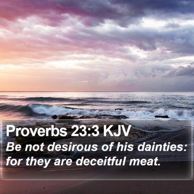 Proverbs 23:3 KJV Bible Verse Image