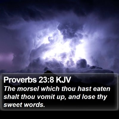 Proverbs 23:8 KJV Bible Verse Image