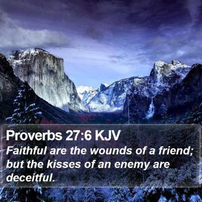 Proverbs 27:6 KJV Bible Verse Image
