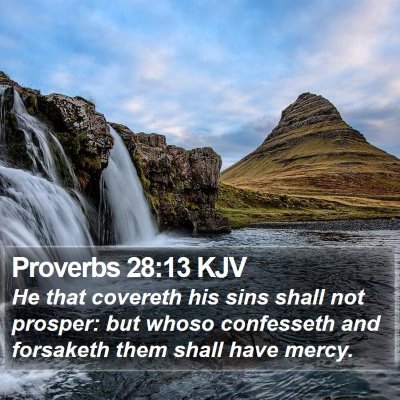 Proverbs 28:13 KJV Bible Verse Image