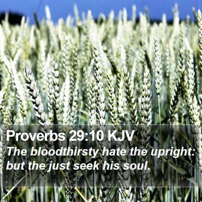 Proverbs 29:10 KJV Bible Verse Image