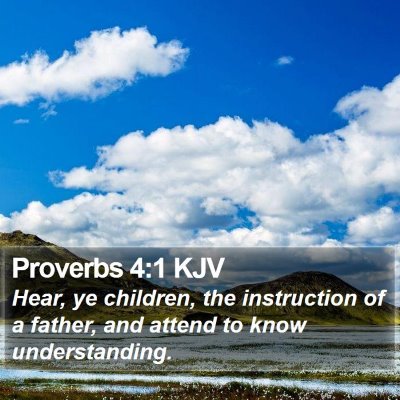 Proverbs 4:1 KJV Bible Verse Image