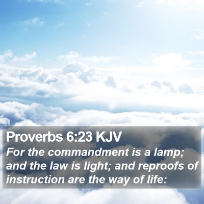 Proverbs 6:23 KJV Bible Verse Image