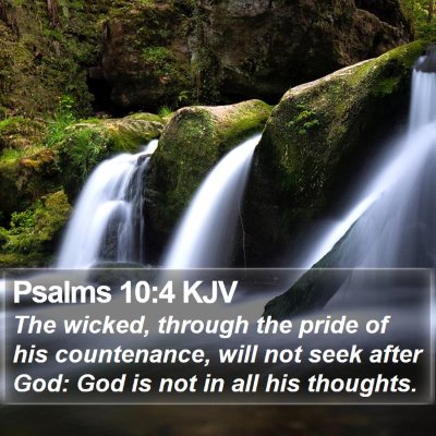 Psalms 10:4 KJV Bible Verse Image