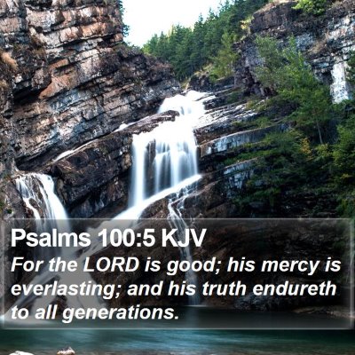 Psalms 100:5 KJV Bible Verse Image