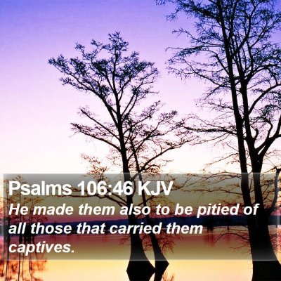 Psalms 106:46 KJV Bible Verse Image