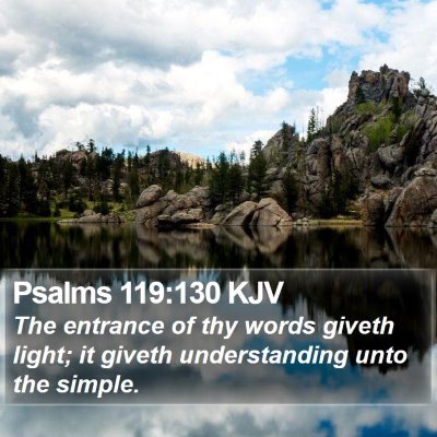 Psalms 119:130 KJV Bible Verse Image