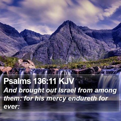 Psalms 136:11 KJV Bible Verse Image