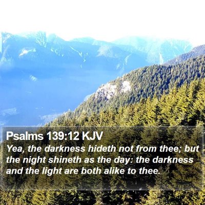 Psalms 139:12 KJV Bible Verse Image