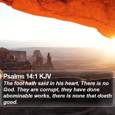 Psalms 14:1 KJV Bible Verse Image