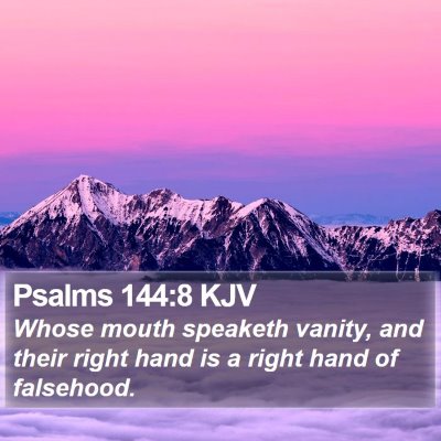 Psalms 144:8 KJV Bible Verse Image