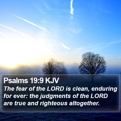 Psalms 19:9 KJV Bible Verse Image