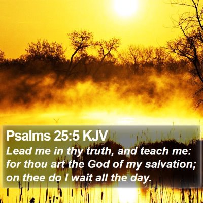 Psalms 25:5 KJV Bible Verse Image