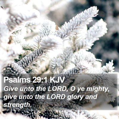 Psalms 29:1 KJV Bible Verse Image