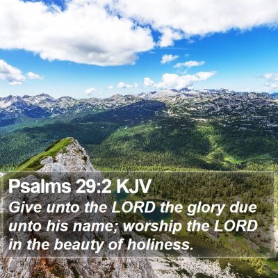 Psalms 29:2 KJV Bible Verse Image