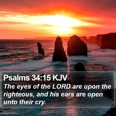 Psalms 34:15 KJV Bible Verse Image