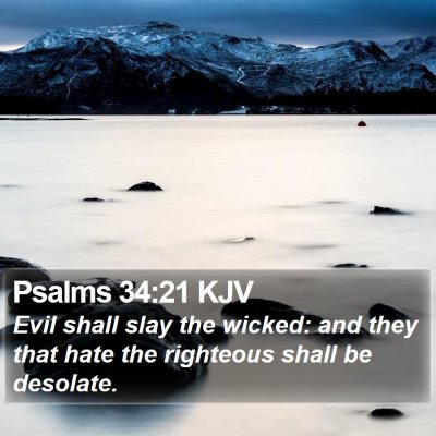 Psalms 34:21 KJV Bible Verse Image