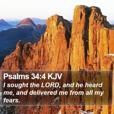 Psalms 34:4 KJV Bible Verse Image
