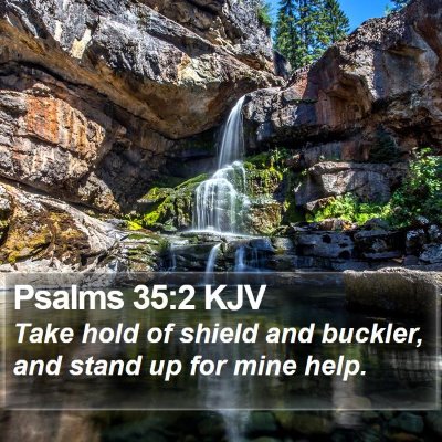 Psalms 35:2 KJV Bible Verse Image