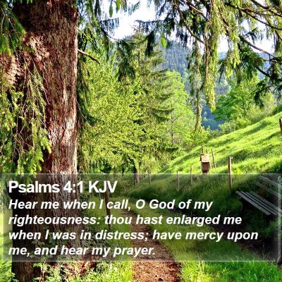 Psalms 4:1 KJV Bible Verse Image