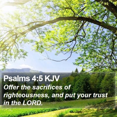 Psalms 4:5 KJV Bible Verse Image