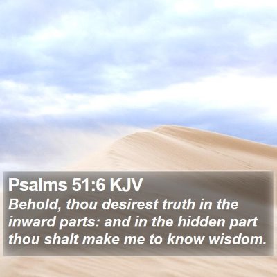 Psalms 51:6 KJV Bible Verse Image