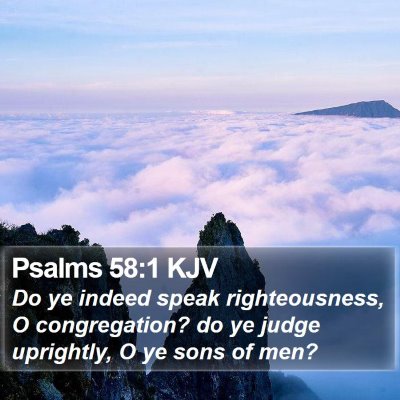 Psalms 58:1 KJV Bible Verse Image