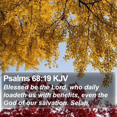 Psalms 68:19 KJV Bible Verse Image