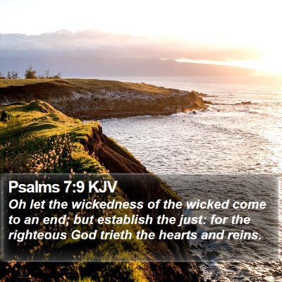 Psalms 7:9 KJV Bible Verse Image
