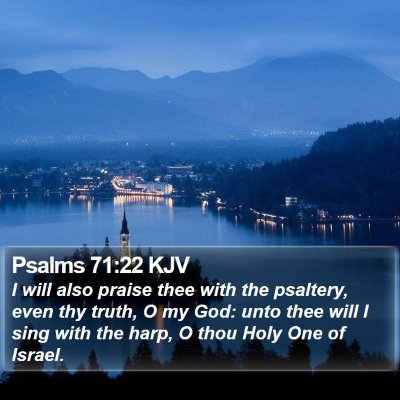 Psalms 71:22 KJV Bible Verse Image