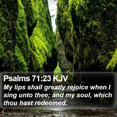 Psalms 71:23 KJV Bible Verse Image