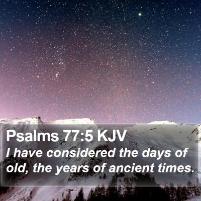 Psalms 77:5 KJV Bible Verse Image