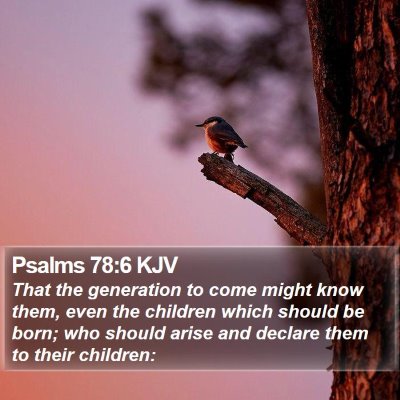 Psalms 78:6 KJV Bible Verse Image
