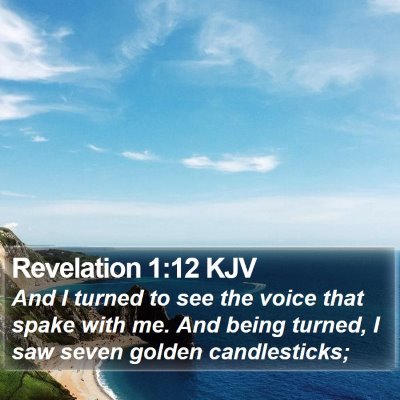 Revelation 1:12 KJV Bible Verse Image