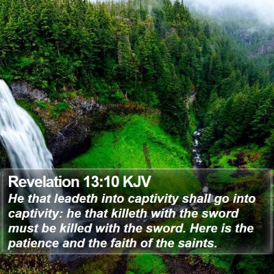 Revelation 13:10 KJV Bible Verse Image
