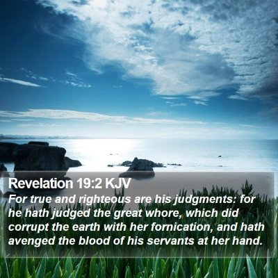 Revelation 19:2 KJV Bible Verse Image