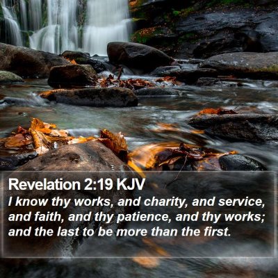 Revelation 2:19 KJV Bible Verse Image