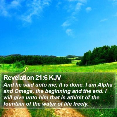 Revelation 21:6 KJV Bible Verse Image