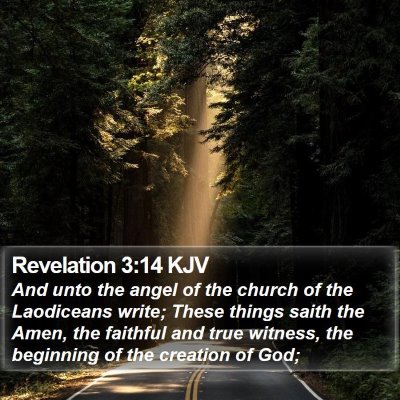 Revelation 3:14 KJV Bible Verse Image