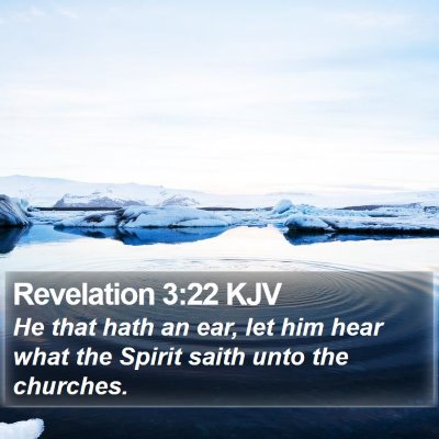 Revelation 3:22 KJV Bible Verse Image
