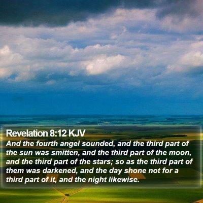 Revelation 8:12 KJV Bible Verse Image