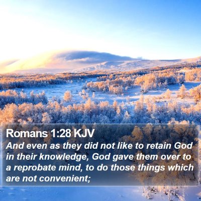 Romans 1:28 KJV Bible Verse Image